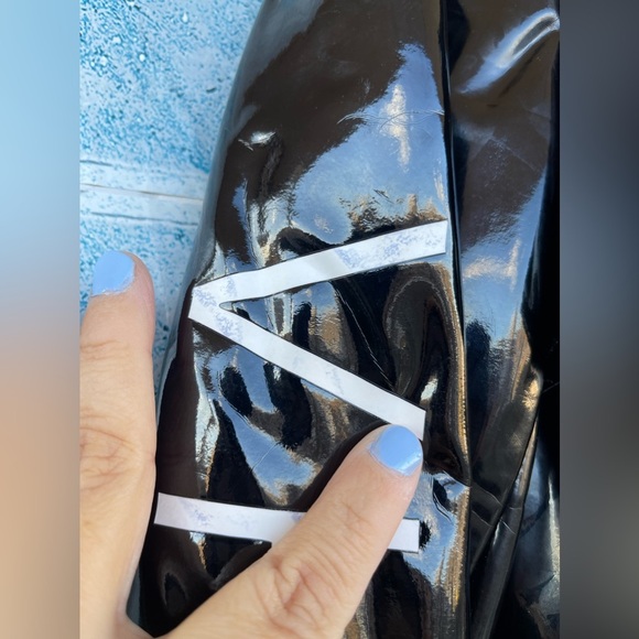 VIVIENNE HU VHNY VINYL TRENCH COAT IN BLACK SIZE 8 - Picture 4 of 16